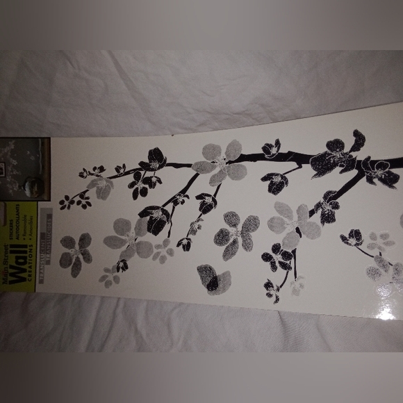 NOS Wall Creations Stickers Asian Floral Design 15 1/2" Long by 4 1/2" Removable - Picture 3 of 7
